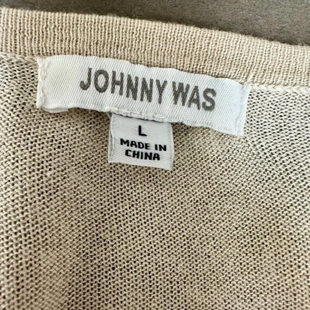 Johnny Was Embroidered Cold Shoulder Knot Top. - Picture 2 of 6